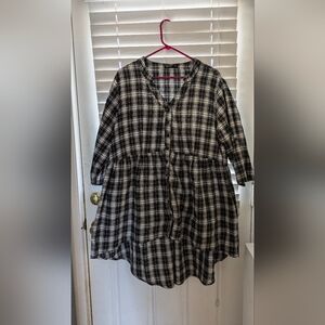 2xl Hi-Lo flannel dress
